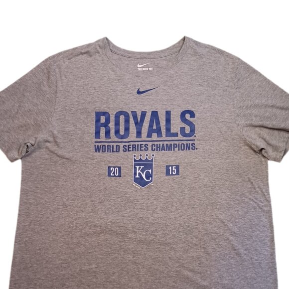 Nike Tee Kansas City Royals Mens XL World Series Champions Gray Short Sleeve - Picture 4 of 7